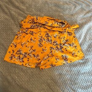 Floral Yellow Shorts